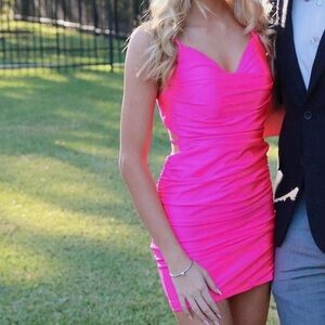 Sherri hill pink homecoming dress